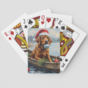 Chesapeake Bay Retriever Kerst Jachtboot Pokerkaarten