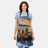 Chesapeake Bay Retriever Kerstboot Vakantie Schort (Gedragen)