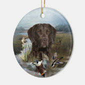 Chesapeake Bay Retriever, Kunst Keramisch Ornament (Links)