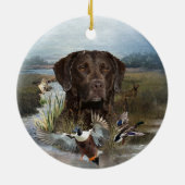 Chesapeake Bay Retriever, Kunst Keramisch Ornament (Achterkant)