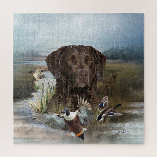 Chesapeake Bay Retriever, Kunst Legpuzzel (Verticaal)