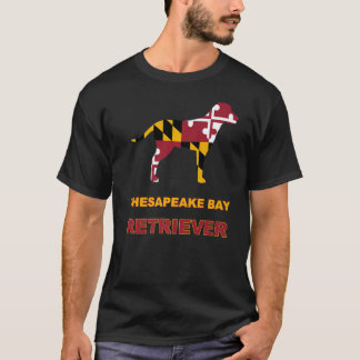 Chesapeake Bay Retriever Maryland Vlag Hond Labrad T-shirt