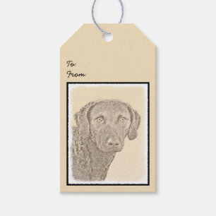 Chesapeake Bay Retriever originele hondkunst schil Cadeaulabel