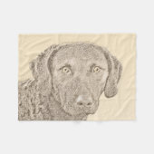 Chesapeake Bay Retriever originele hondkunst schil Fleece Deken (Voorkant (Horizontaal))