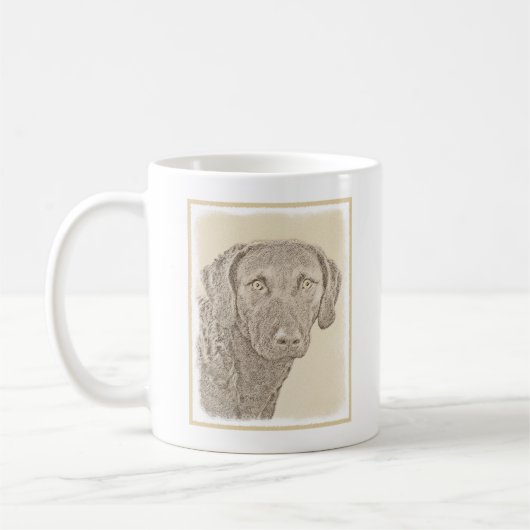 Chesapeake Bay Retriever originele hondkunst schil Koffiemok (Links)