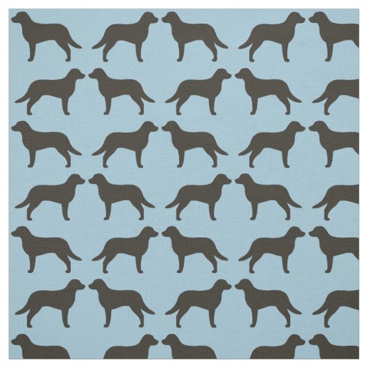 Chesapeake Bay Retriever Silhouettes Chessies Stof (Swatch)