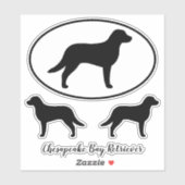 Chesapeake Bay Retriever Silhouettes Sticker Set (Vel)