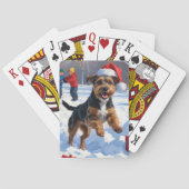 Chesapeake Bay Retriever Sneeuw met Kerstmis Pet Pokerkaarten (Achterkant)