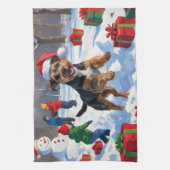 Chesapeake Bay Retriever Sneeuw met Kerstmis Pet Theedoek (Verticaal)