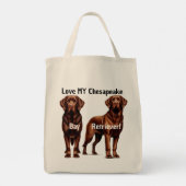 Chesapeake Bay Retriever-Tas Tote Bag (Achterkant)