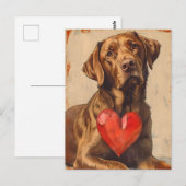 Chesapeake Bay retriever  Valentijnsdag Briefkaart (Voorkant / Achterkant)