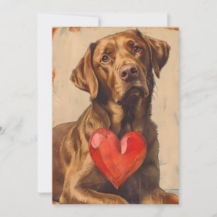 Chesapeake Bay retriever Valentijnsdag uit het ver Feestdagenkaart