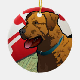 Chesapeake Bay Retriever van Maryland, Chessie Keramisch Ornament