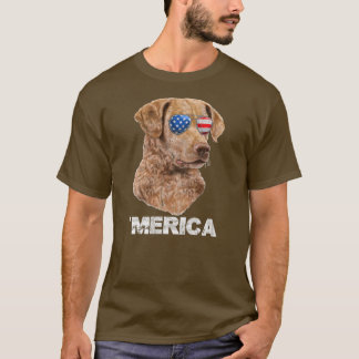 Chesapeake Bay Retriever Zonnebril Amerikaanse USA T-shirt