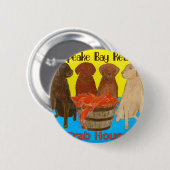 Chesapeake Bay Retriver Crabhouse Ronde Button 5,7 Cm (Voorkant /achterkant)