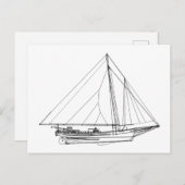 Chesapeake Bay Skipjack Sailboot Briefkaart (Voorkant / Achterkant)