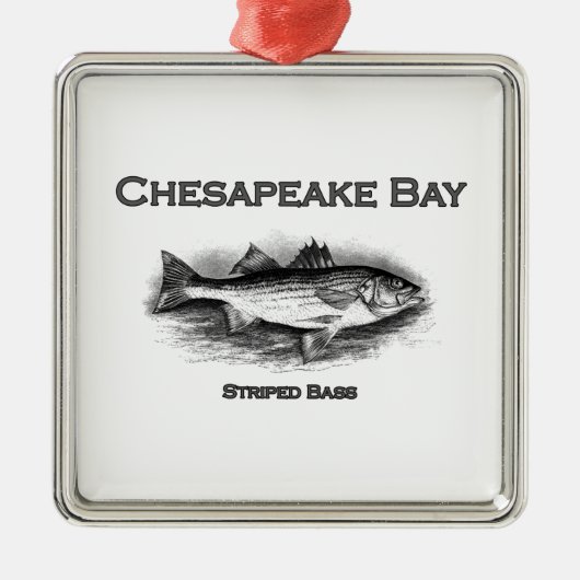 Chesapeake Bay Striped Bass Metalen Ornament (Voorkant)