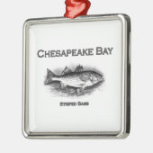 Chesapeake Bay Striped Bass Metalen Ornament (Links)