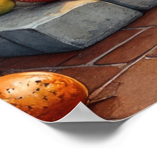 Chesapeake Bay Terrier Fireplace Christmas Lights Poster (Hoek)