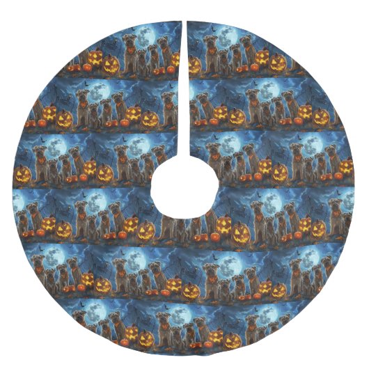 Chesapeake Bay Terrier Halloween Griezelen Kerstboom Rok (Voorkant)