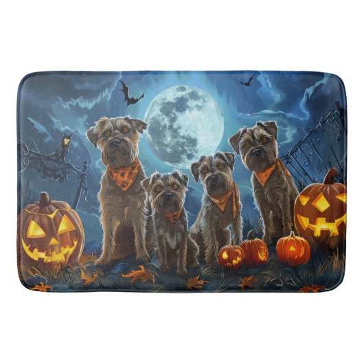 Chesapeake Bay Terrier Halloween Spooky Badmat (Voorkant)