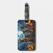 Chesapeake Bay Terrier Halloween Spooky Bagagelabel (Achterkant verticaal)