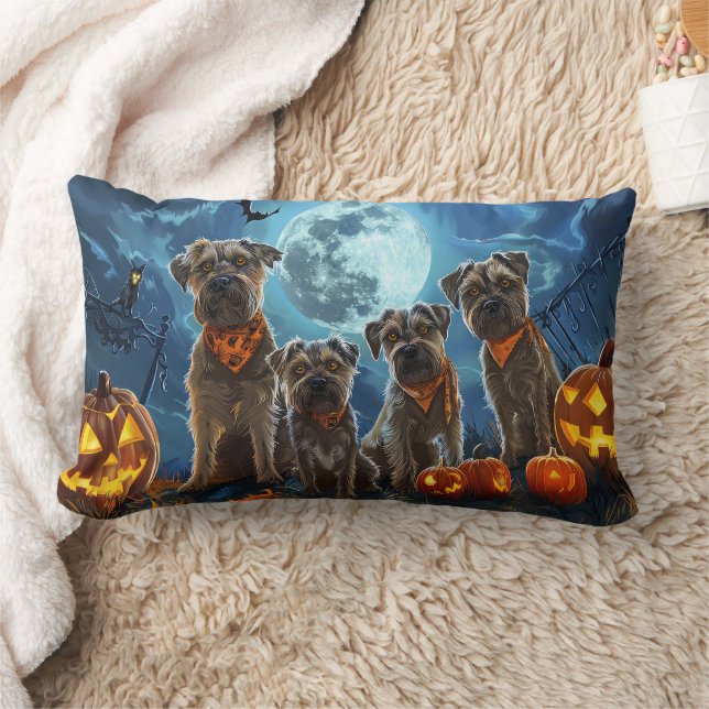 Chesapeake Bay Terrier Halloween Spooky Kussen (Deken)