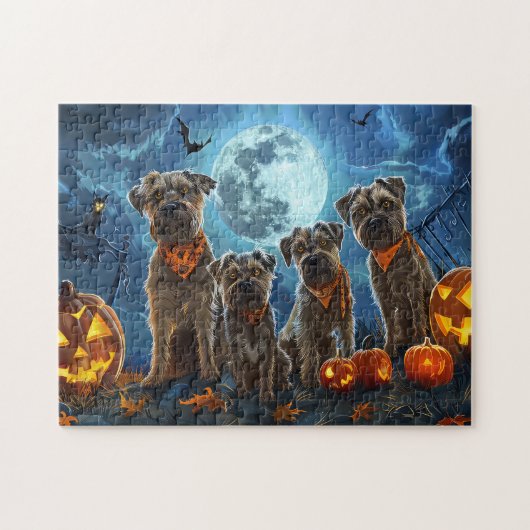 Chesapeake Bay Terrier Halloween Spooky Legpuzzel (Horizontaal)