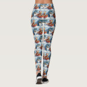 Chesapeake Bay Terrier Hond in Sledge Kerstmis Leggings (Achterkant)