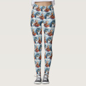 Chesapeake Bay Terrier Hond in Sledge Kerstmis Leggings (Voorkant)
