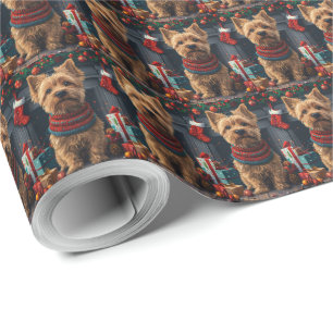 Chesapeake Bay Terrier-hond met kerstcadeaus Cadeaupapier