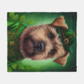 Chesapeake Bay Terrier in St. Patrick's Day Dress Fleece Deken (Voorkant (Horizontaal))