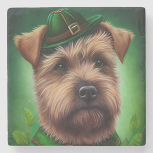 Chesapeake Bay Terrier in St. Patrick's Day Dress Stenen Onderzetter