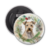 Chesapeake Bay Terrier Kerstkrans feestelijk Button Flesopener (Voorkant)