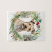 Chesapeake Bay Terrier Kerstkrans feestelijk Legpuzzel (Horizontaal)