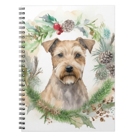 Chesapeake Bay Terrier Kerstkrans feestelijk Notitieboek (Voorkant)