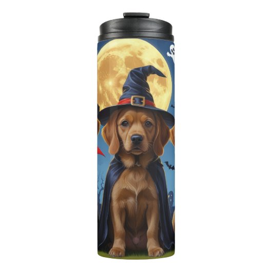 Chesapeake Bay Terrier Pompoen Halloween Grappig Thermosbeker (Voorkant)