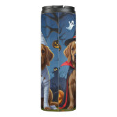 Chesapeake Bay Terrier Pompoen Halloween Grappig Thermosbeker (Achterkant)