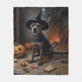 Chesapeake Bay Terrier pompoenen Halloween eng Fleece Deken (Voorkant)