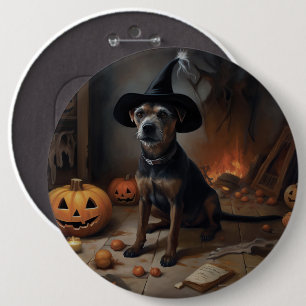 Chesapeake Bay Terrier Pompoenen Halloween Griezel Ronde Button 6,0 Cm