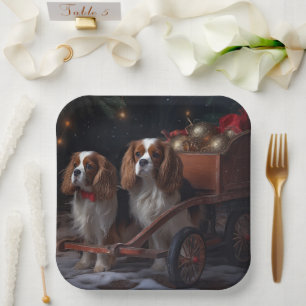 Chesapeake Bay Terrier Sneeuw slee Christmas Papieren Bordje