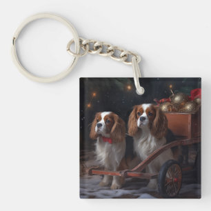 Chesapeake Bay Terrier Sneeuw slee Christmas Sleutelhanger