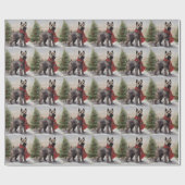 Chesapeake-hond in Sneeuw Kerstmis Cadeaupapier (Vlak)