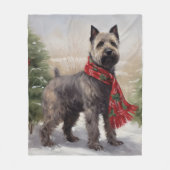 Chesapeake Hond in Sneeuw Kerstmis Fleece Deken (Voorkant)
