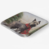 Chesapeake Hond in Sneeuw Kerstmis Papieren Bordje (Gebogen)