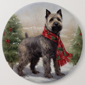 Chesapeake Hond in Sneeuw Kerstmis Ronde Button 6,0 Cm (Voorkant)