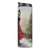 Chesapeake Hond in Sneeuw Kerstmis Thermosbeker (Geroteerd rechts)