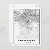 Chesapeake-kaart Feestdagenkaart (Voorkant / Achterkant)