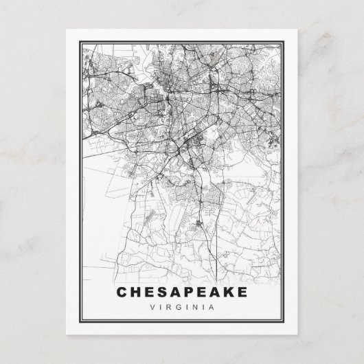 Chesapeake-kaart Feestdagenkaart (Voorkant)