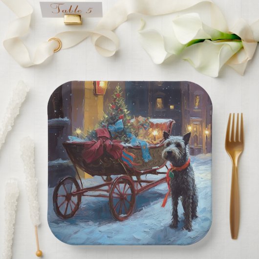 Chesapeake Kerstfeest Seizoen Papieren Bordje (Huwelijk)